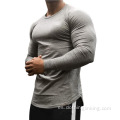 Camisetas de compresión muscular con cuello redondo